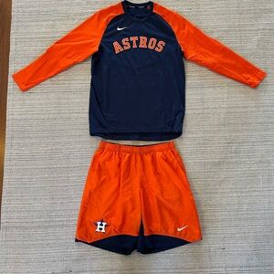 Houston Astros Team Issued MLB Shorts &  Top